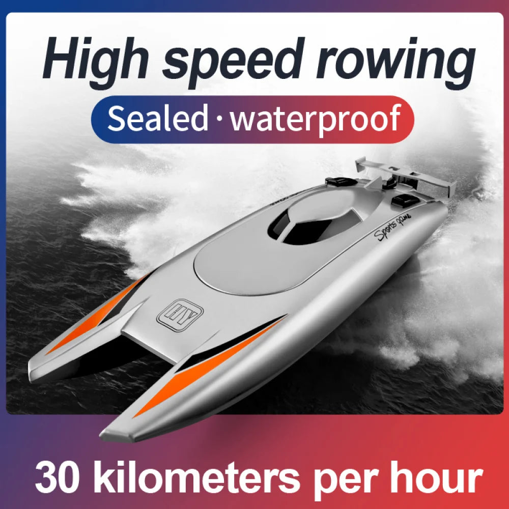 2.4G Radio Rc Boat 30Km/h Racing Boat High Speed Speedboat 20Mins Battery 2 Ch Dual Motor Waterproof Remote Control Ship Toy Boy