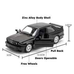 1/36 BMW M3 E30 1987 Classical Rally Toy Car Model For Children RMZ CiTY Diecast Metal Miniature Pull Back Collection Gift Kid