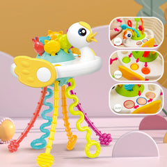 Cartoon Duck Pull String  Activity Development Silicone Toys