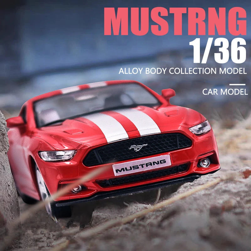 1:36 Ford Mustang GT Alloy Sports Car Model Diecasts Metal Toy Vehicles Car Model High Simulation Childrens Toys Gift Collection