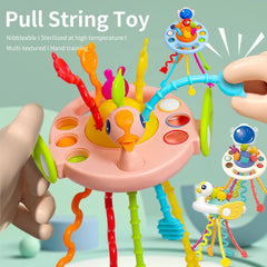 Cartoon Duck Pull String  Activity Development Silicone Toys