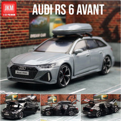 1/32 Audi RS6 Miniature Diecast Toy Car Model Sound & Light Doors Openable Educational Collection Gift for Children Boy Kid