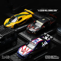 CCA 1:43 BMW Gulf Oil Station Shell Station McLaren Lamborghini Series Racing Alloy Car Model Toy Car Casting Pullback Function