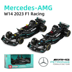 Bburago 1:43 Mercedes AMG 2023 W14 E Performance F1 Formula Car Die Cast Vehicles Collectible Model Racing Toys