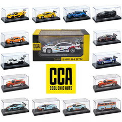 CCA 1:43 BMW Gulf Oil Station Shell Station McLaren Lamborghini Series Racing Alloy Car Model Toy Car Casting Pullback Function