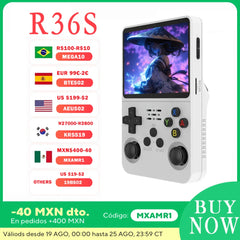 R36s new handheld game console open source Linux 3.5-inch IPS screen handheld 128GB video player Xmas Gift