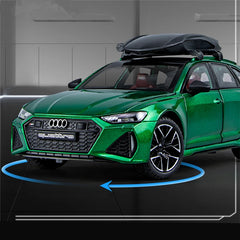 1/24 Audi RS6 Avant Station Wagon Alloy Car Model Diecast Metal Toy Vehicles Car Model Simulation Sound and Light Kids Toys Gift